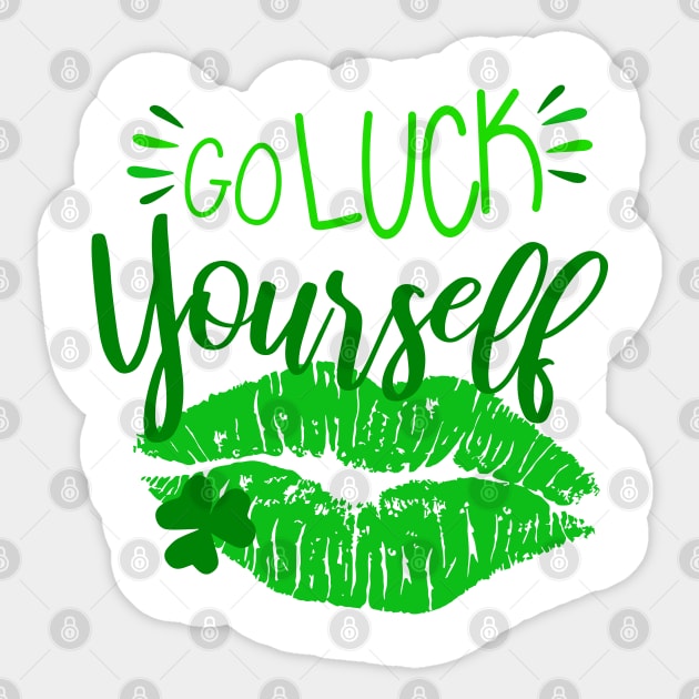 Go Luck Yourself on St. Patricks Day Sticker by Vooble